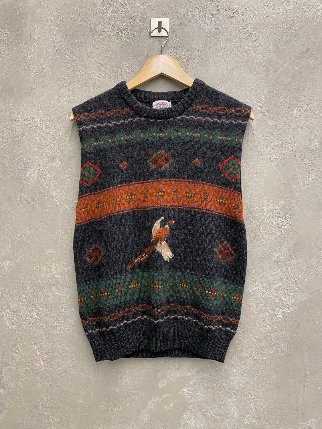 [M] 90s CAPEISLE KNITTERS 덕 헌팅 니트 베스트 상품이미지1