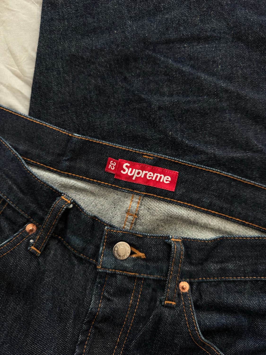 슈프림 배기진 32 셀비지 인디고 상품이미지3