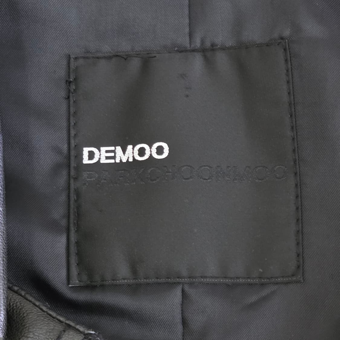 Demoo 데무 박춘무 염소가죽 아방가르드 롱 가죽 코트 상품이미지5