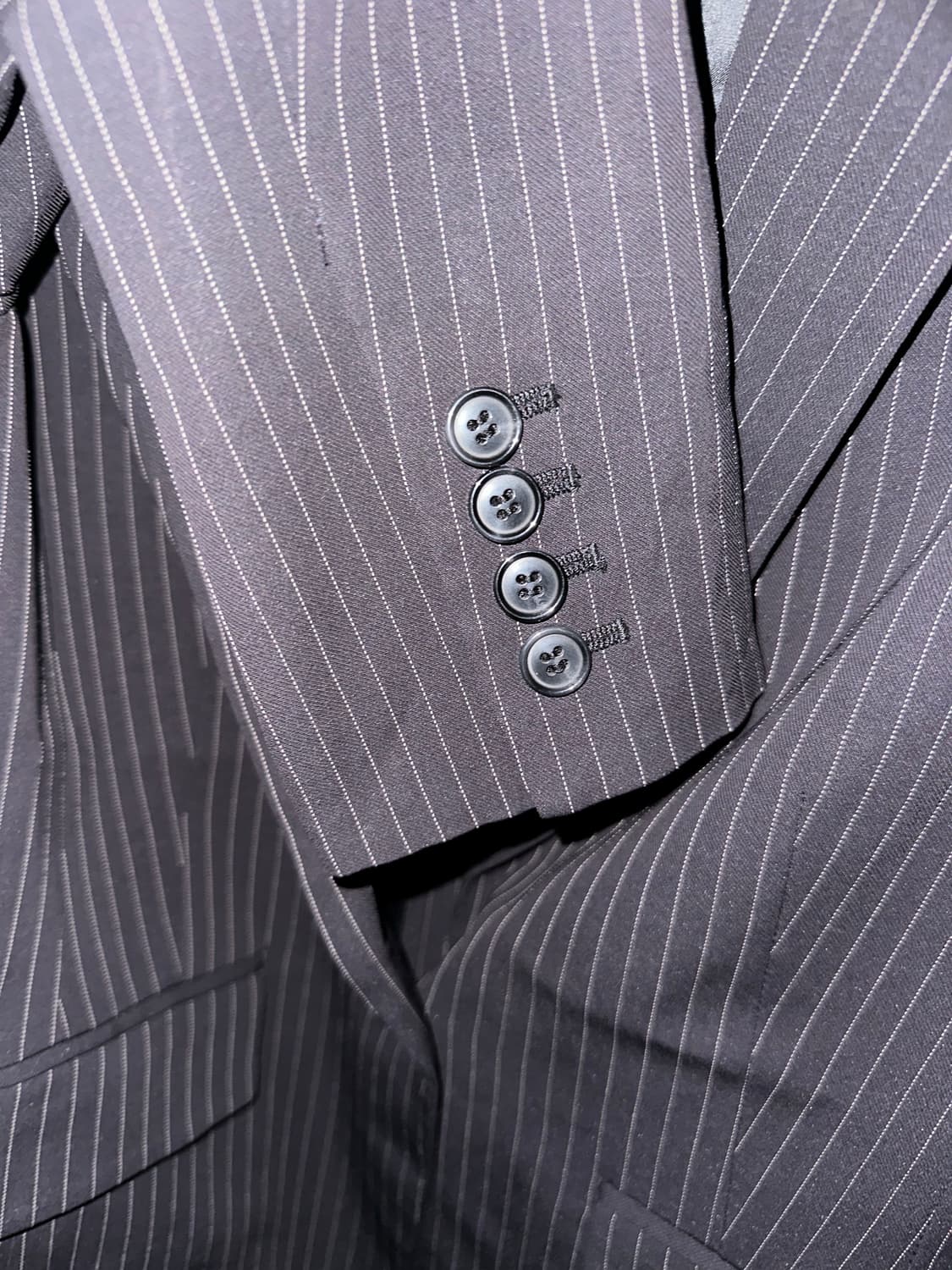 원버튼 스트라이프 폴리 여름 자켓 상품이미지4