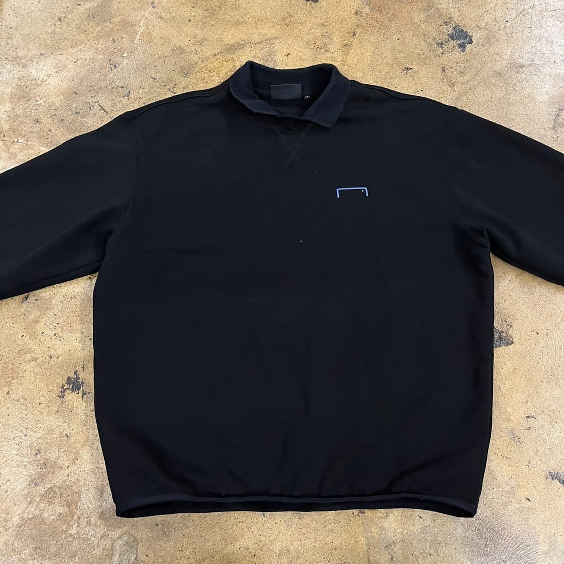 [정품/L] 골스튜디오 검정색 카라넥 맨투맨 티셔츠 b18 상품이미지3