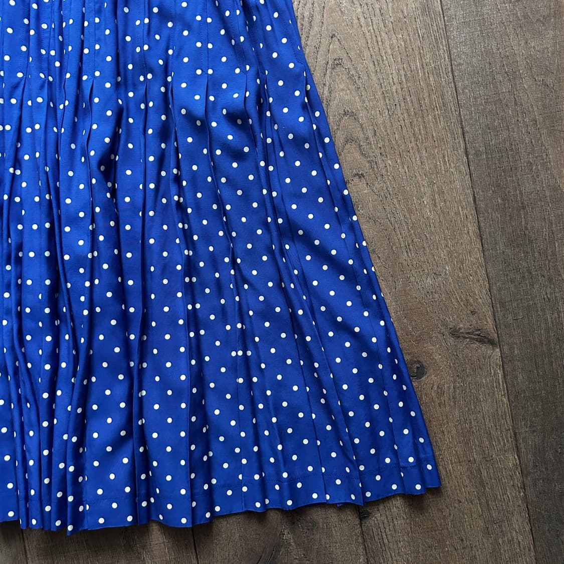 Blue Dot Pleats Skirt 상품이미지3