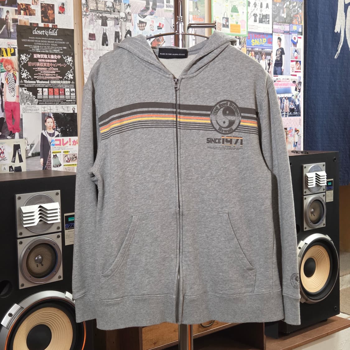 JPN 티엔씨 서프 그레이 프린팅 후드집업 상품이미지1