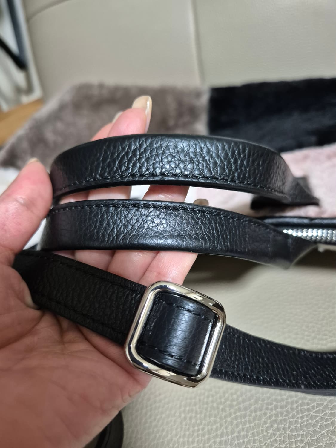 안토니오 크리스티아노 양털 컬러블록 토트백 상품이미지7