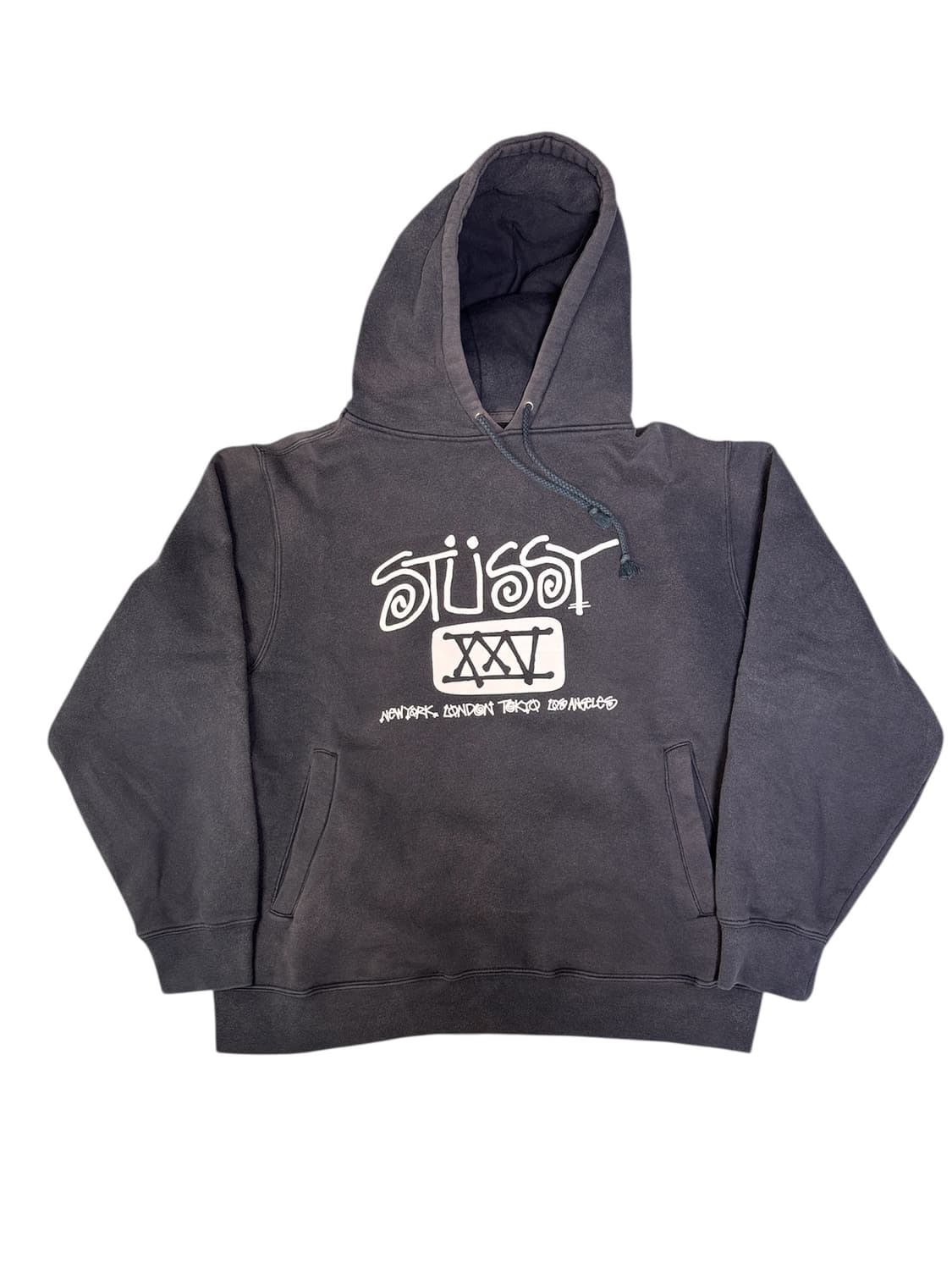 빈티지 00s 스투시 25주년 기념 후드티 S 상품이미지2