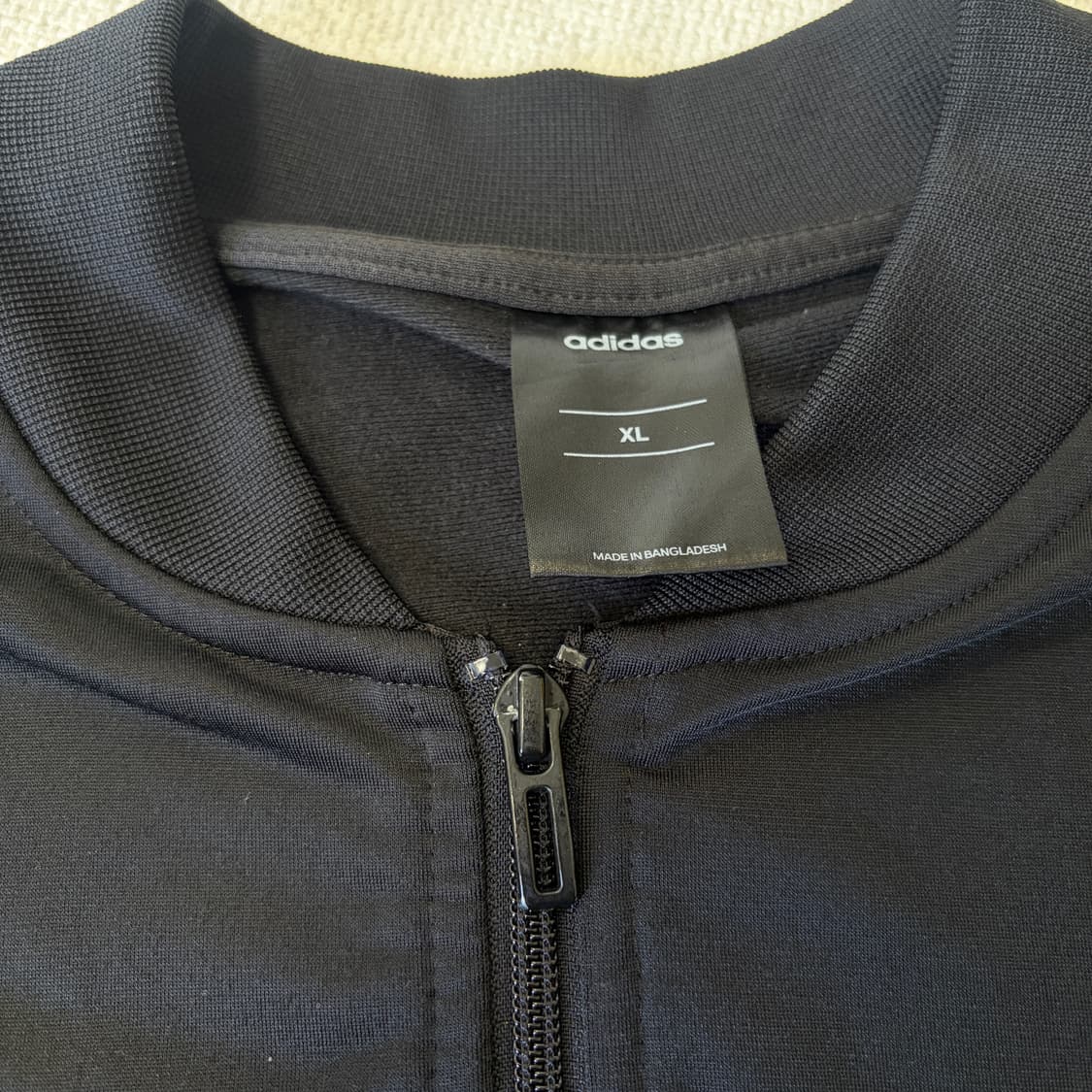 XL) Adidas 블랙 화이트 삼선 트랙 져지 상품이미지4