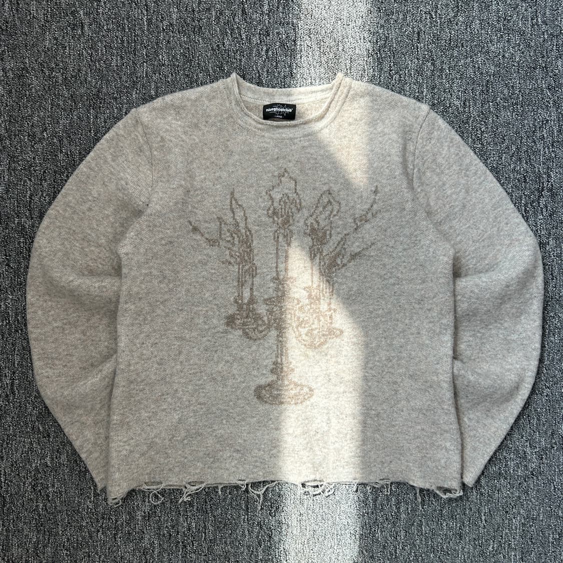 나이스 고스트 클럽 캔들 데미지 니트 상품이미지1