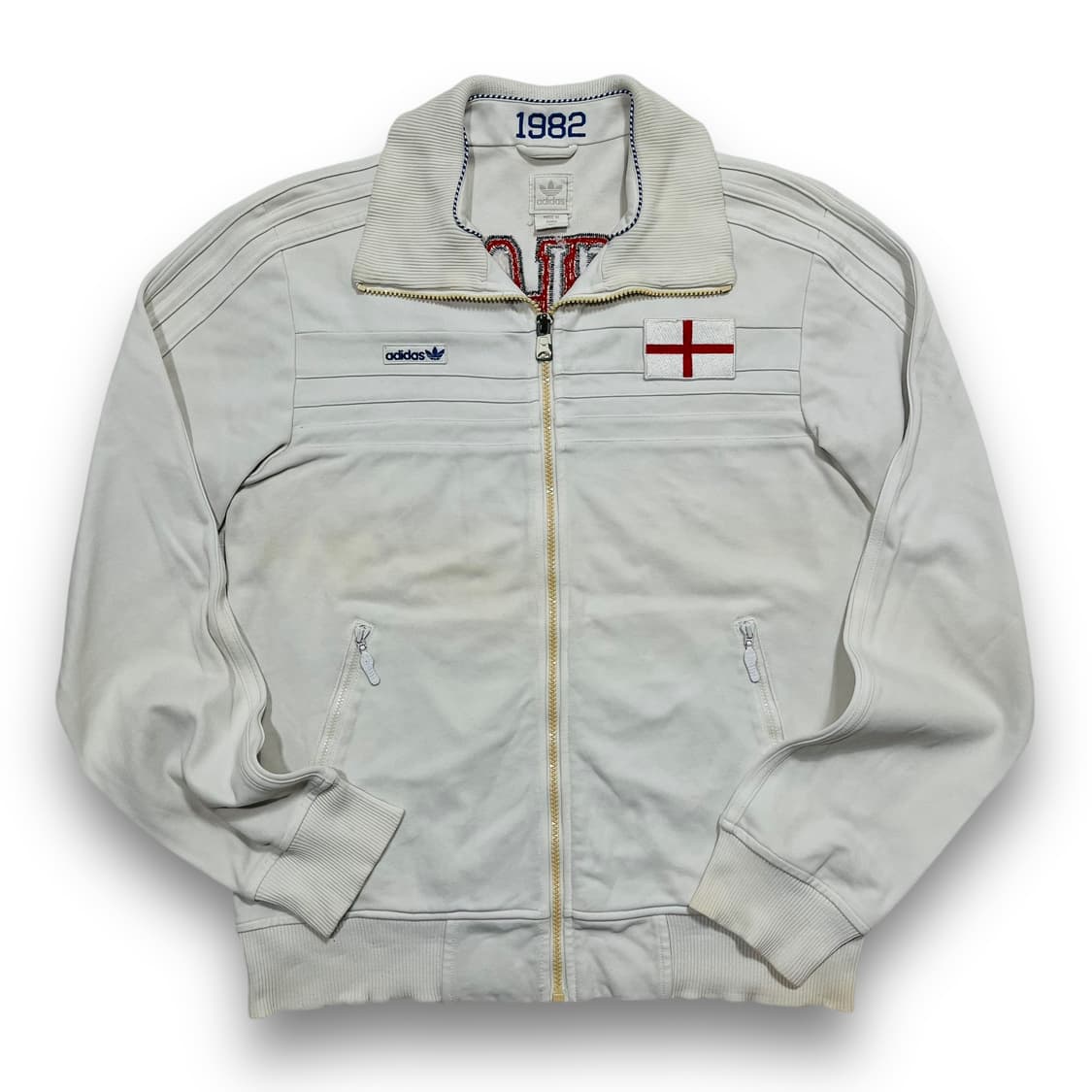 아디다스 00s 잉글랜드 화이트 빈티지 트랙탑 져지 상품이미지1