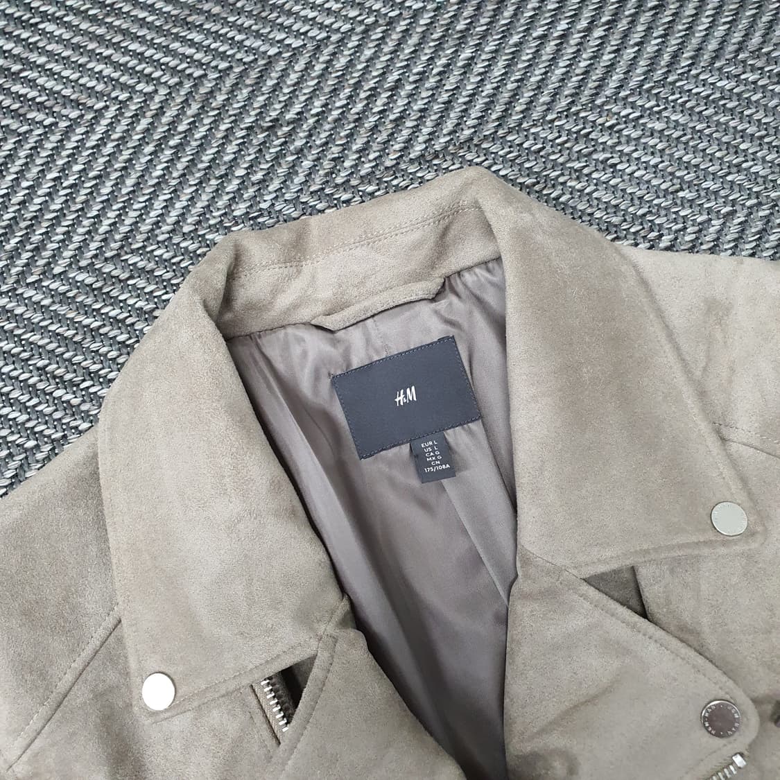 H&M 스웨이드 집업자켓 남자105 상품이미지2