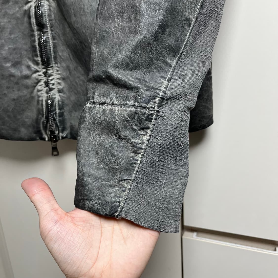 트랜짓 워시드 램스킨 자켓 상품이미지3