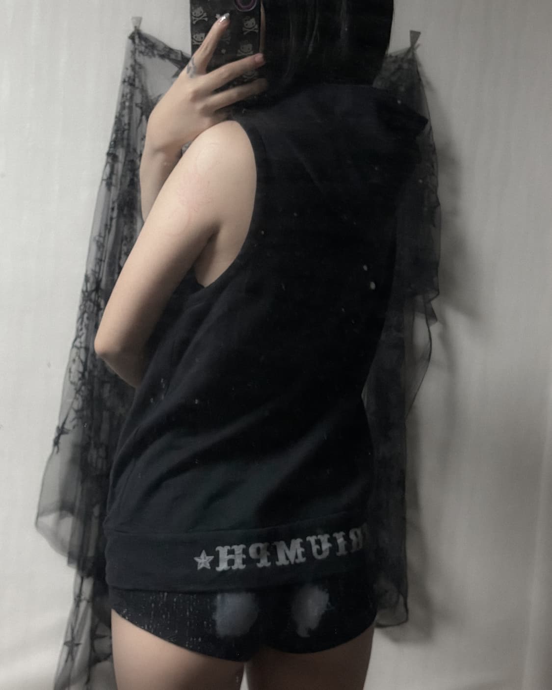 펑크 y2k 후드 베스트 상품이미지3