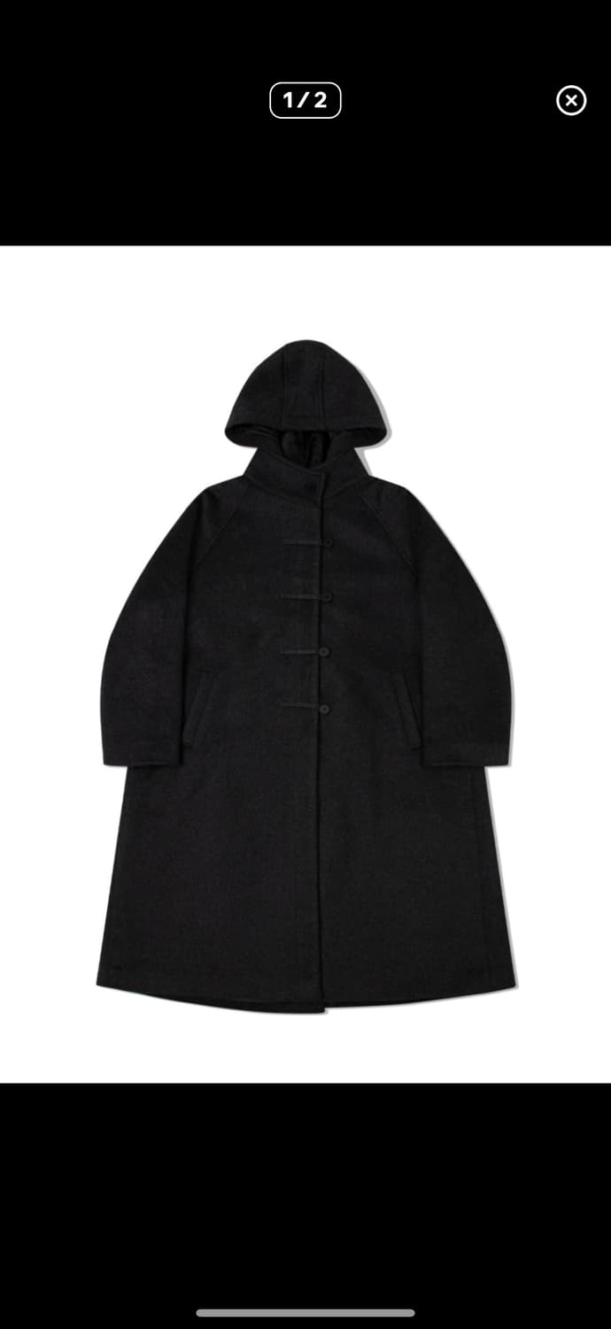 미세키서울 Hoodie long duffle Coat CHARCOAL 상품이미지2