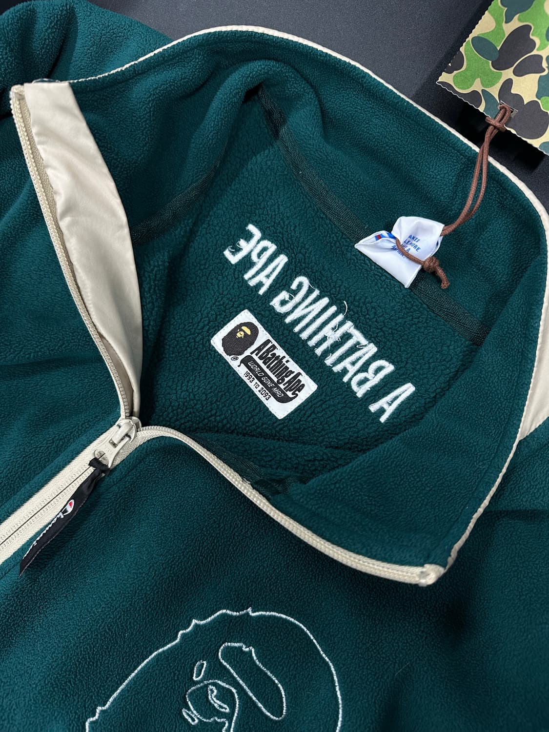 베이프 챔피온 콜라보 후디 플리스 집업 상품이미지5