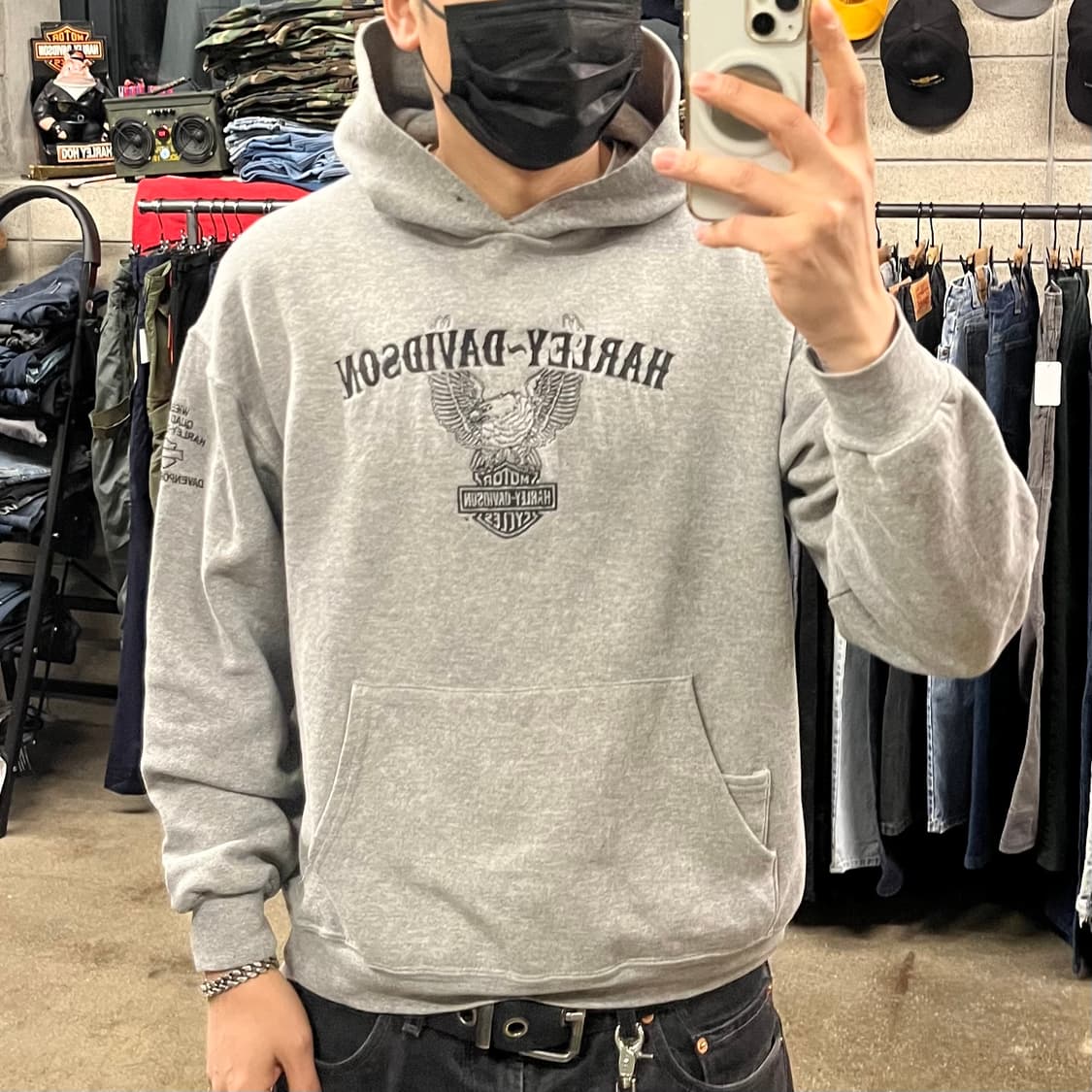 할리데이비슨 이글 로고 후드티 (100) 상품이미지1