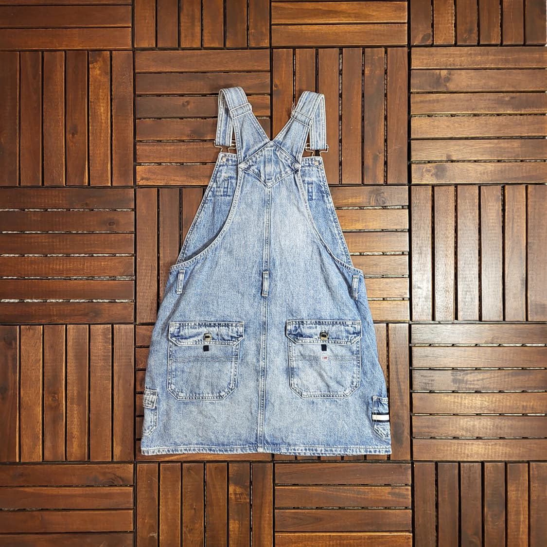타미진스 데님 멜빵 치마 (M) 상품이미지4