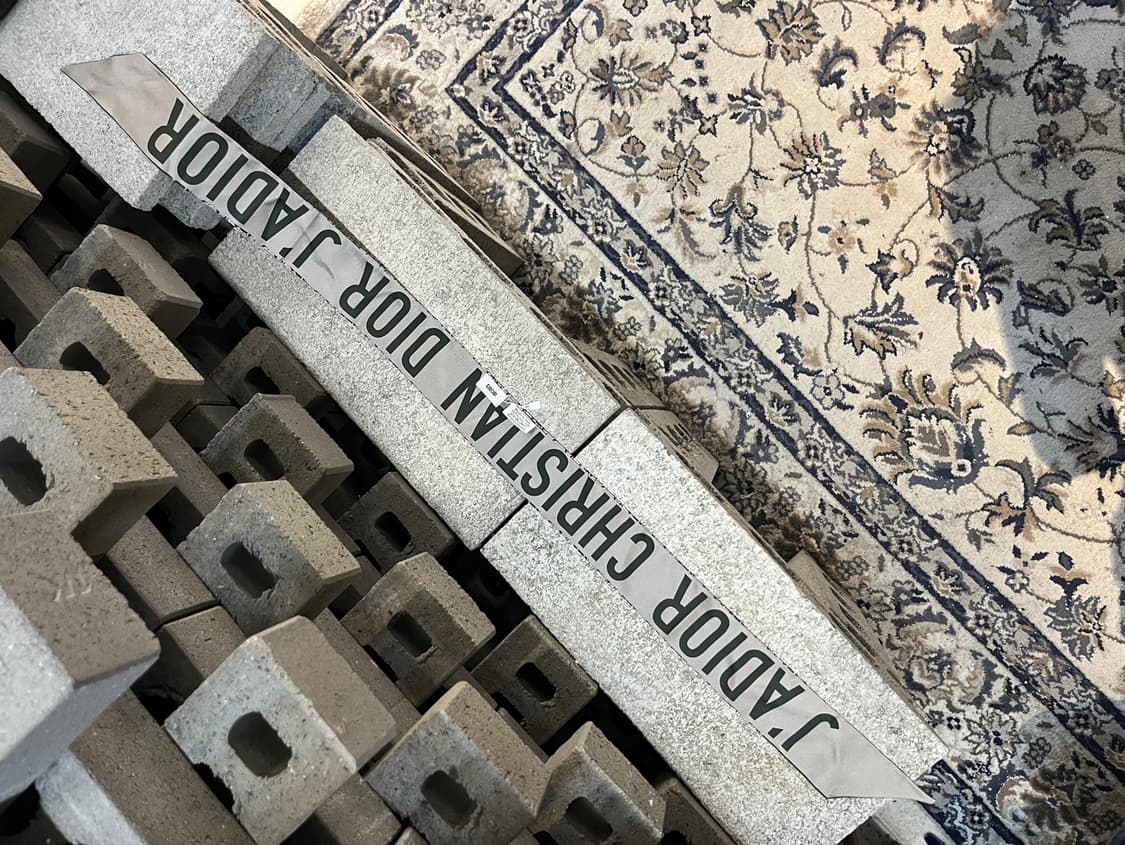 디올 오블리크 미차 스카프 그린 베이지 상품이미지4