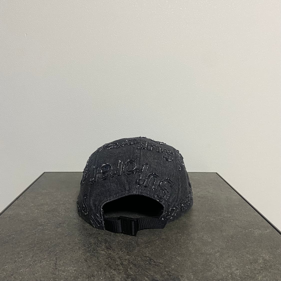 (OS) 슈프림 박스로고 캠프캡 모자 데님 블랙 상품이미지4