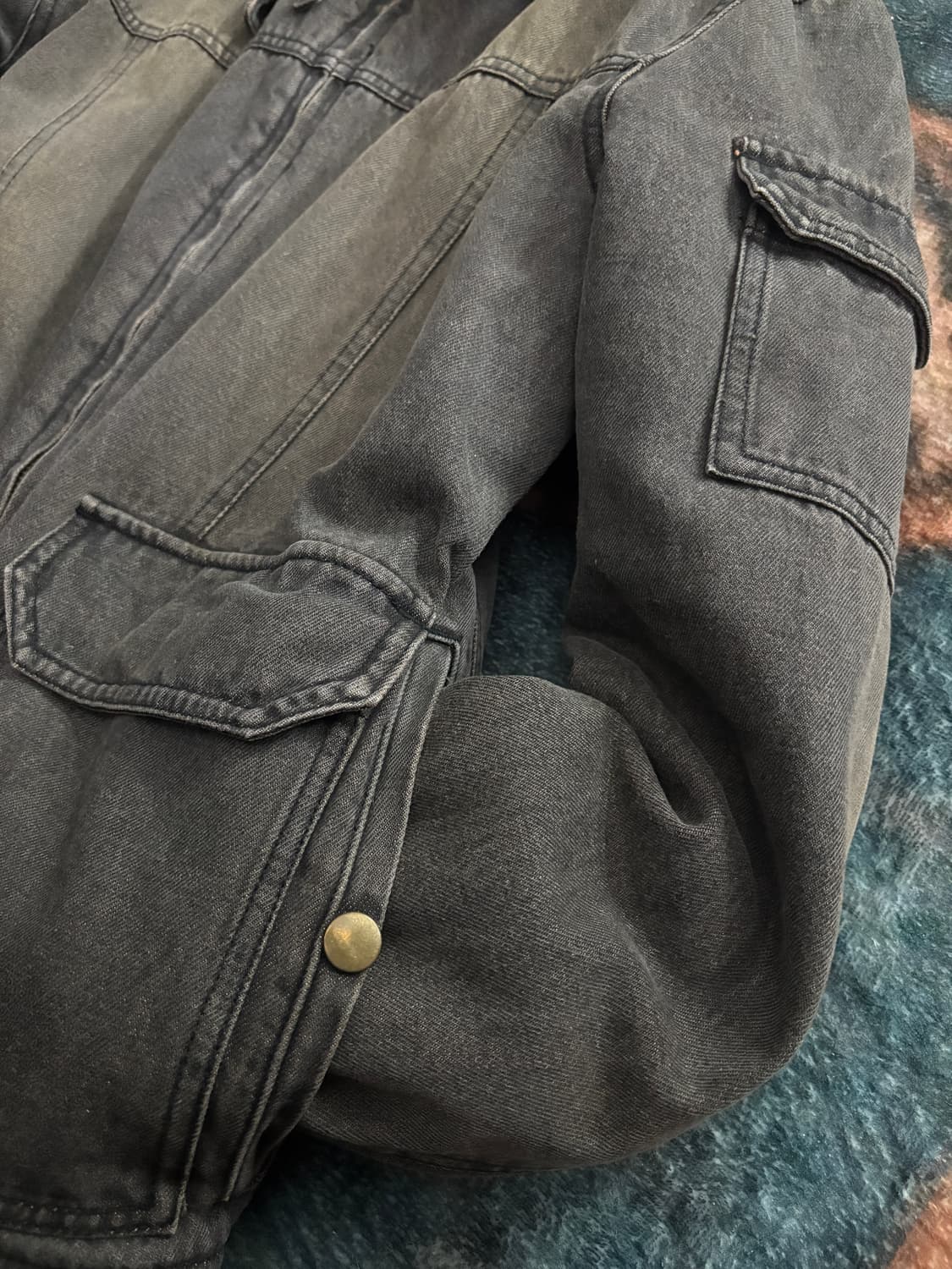 TTF✳️공용)2000’s PPFM 하이넥 데님 퍼 자켓 상품이미지7