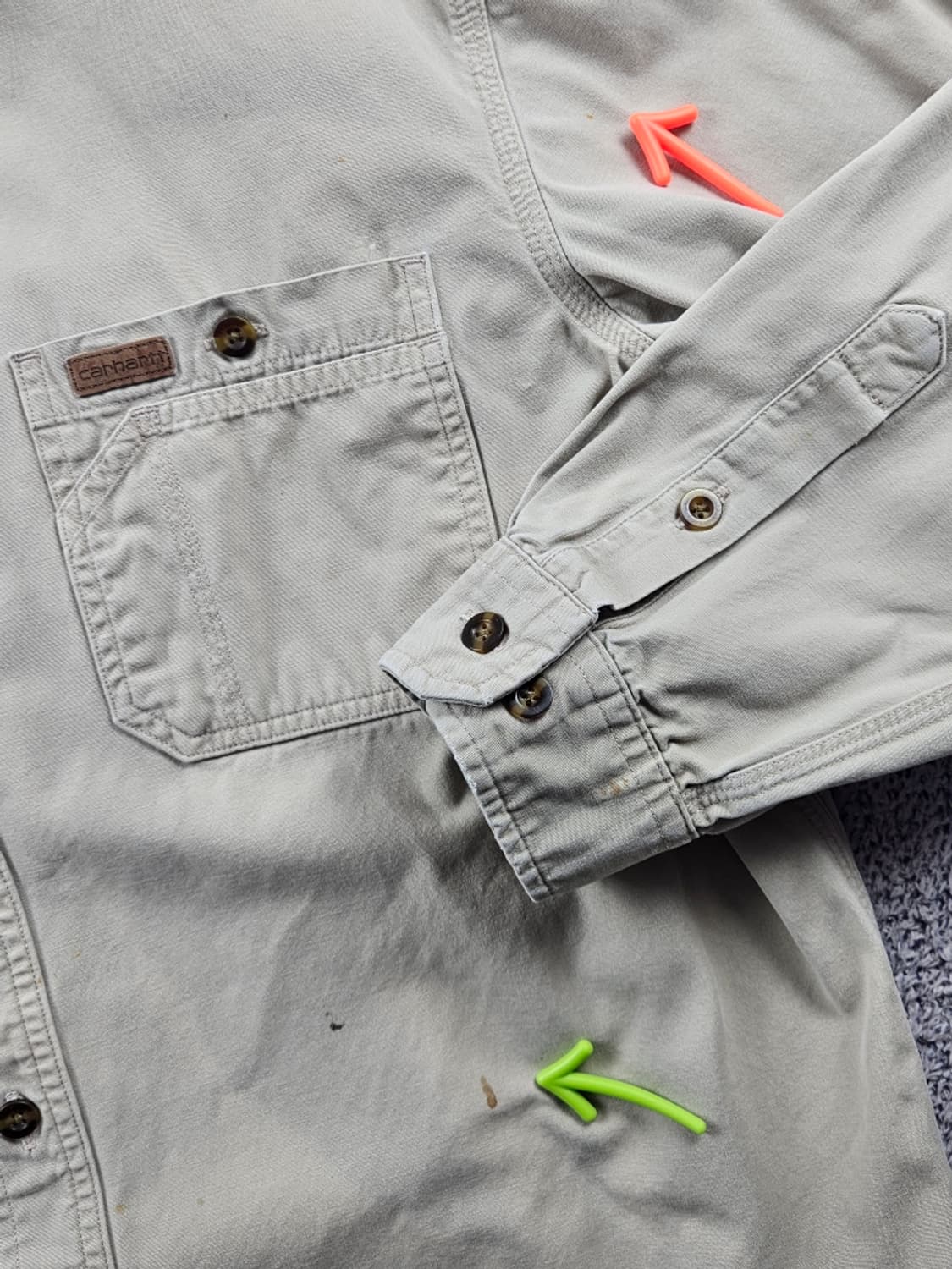 칼하트 코튼 포켓 버튼업 워크 셔츠 ( L ) / 10983 상품이미지7
