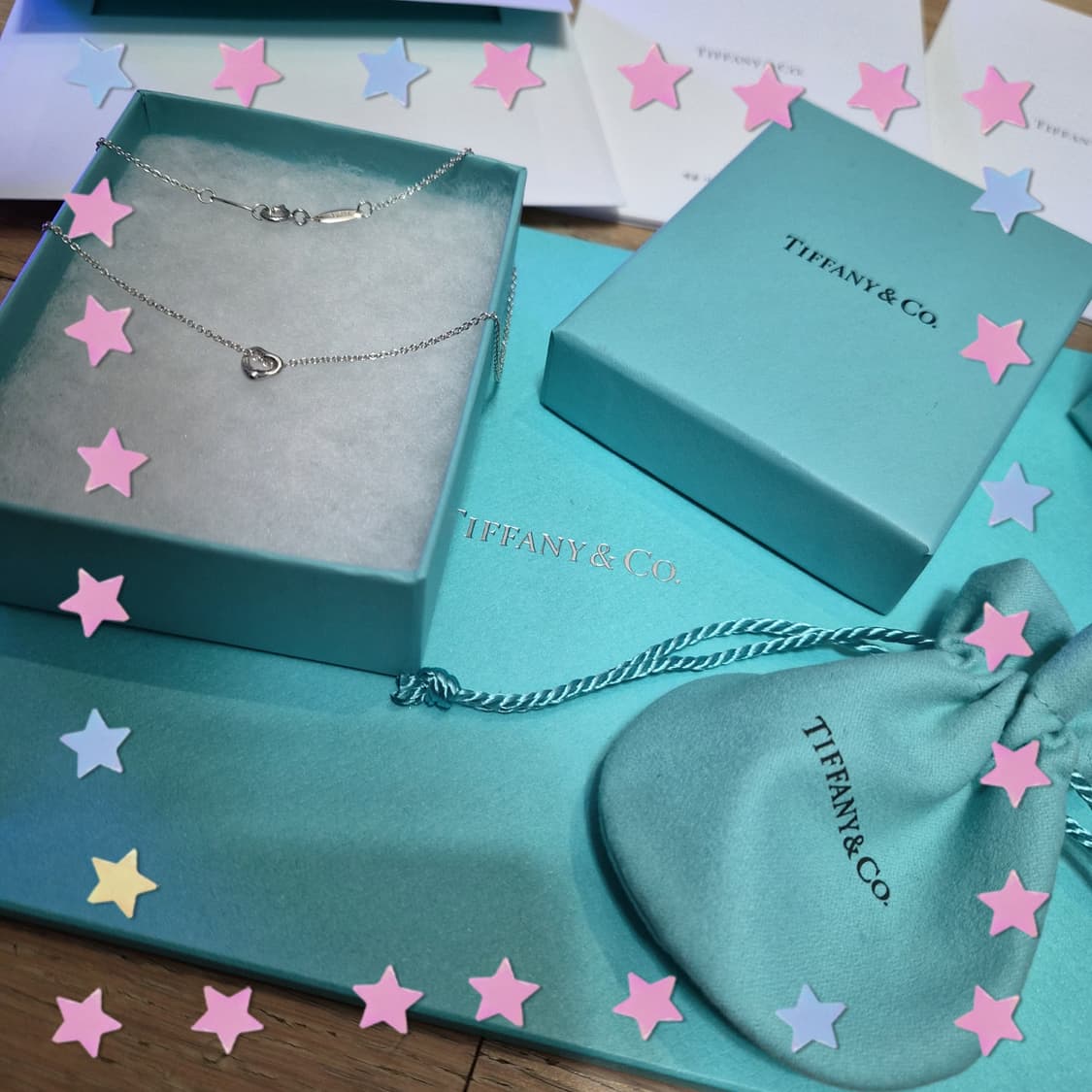 티파니앤코 정품 오픈하트 7mm 목걸이 상품이미지3