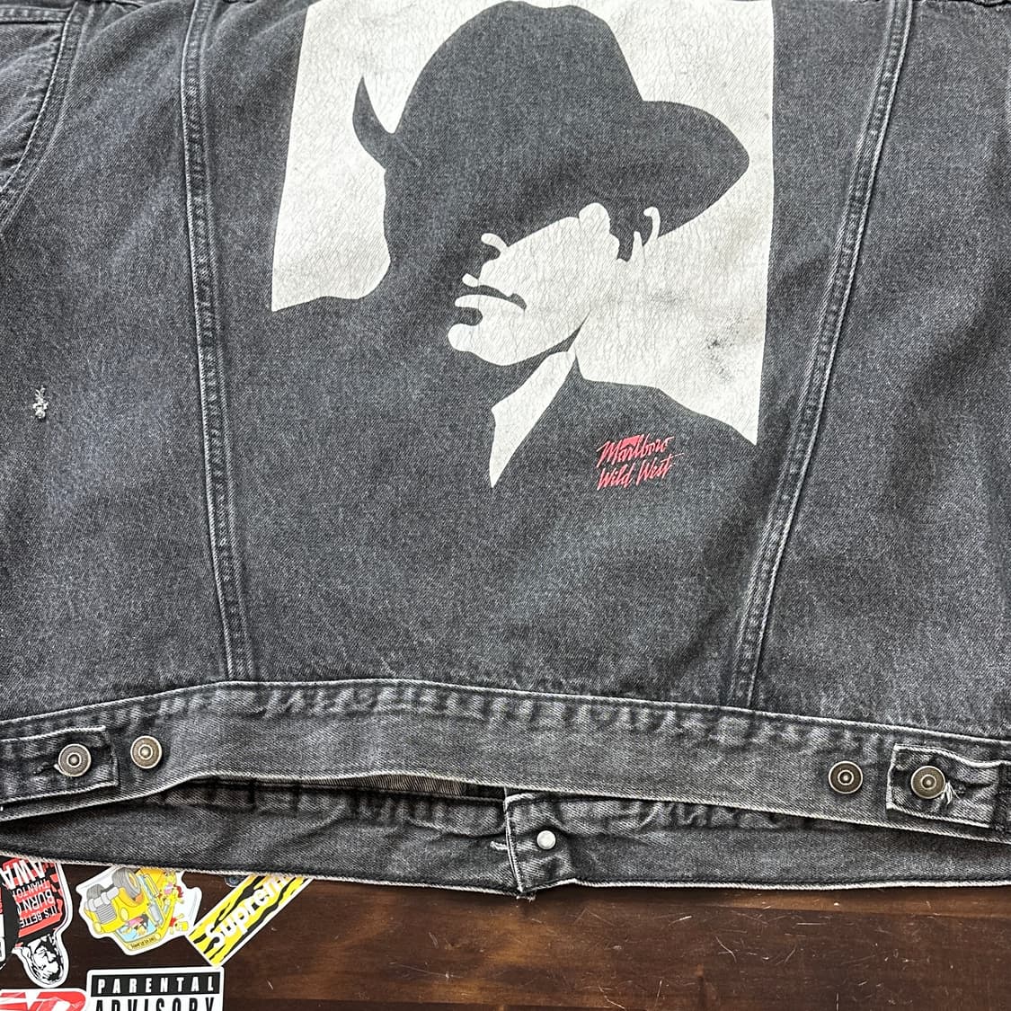 90s 말보로 데님 트러커 자켓 XL 상품이미지6