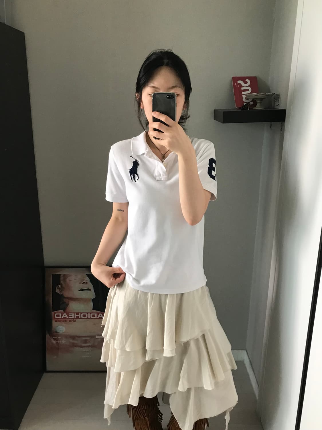 폴로 랄프로렌 빅포니 로고 화이트 카라티 상품이미지2