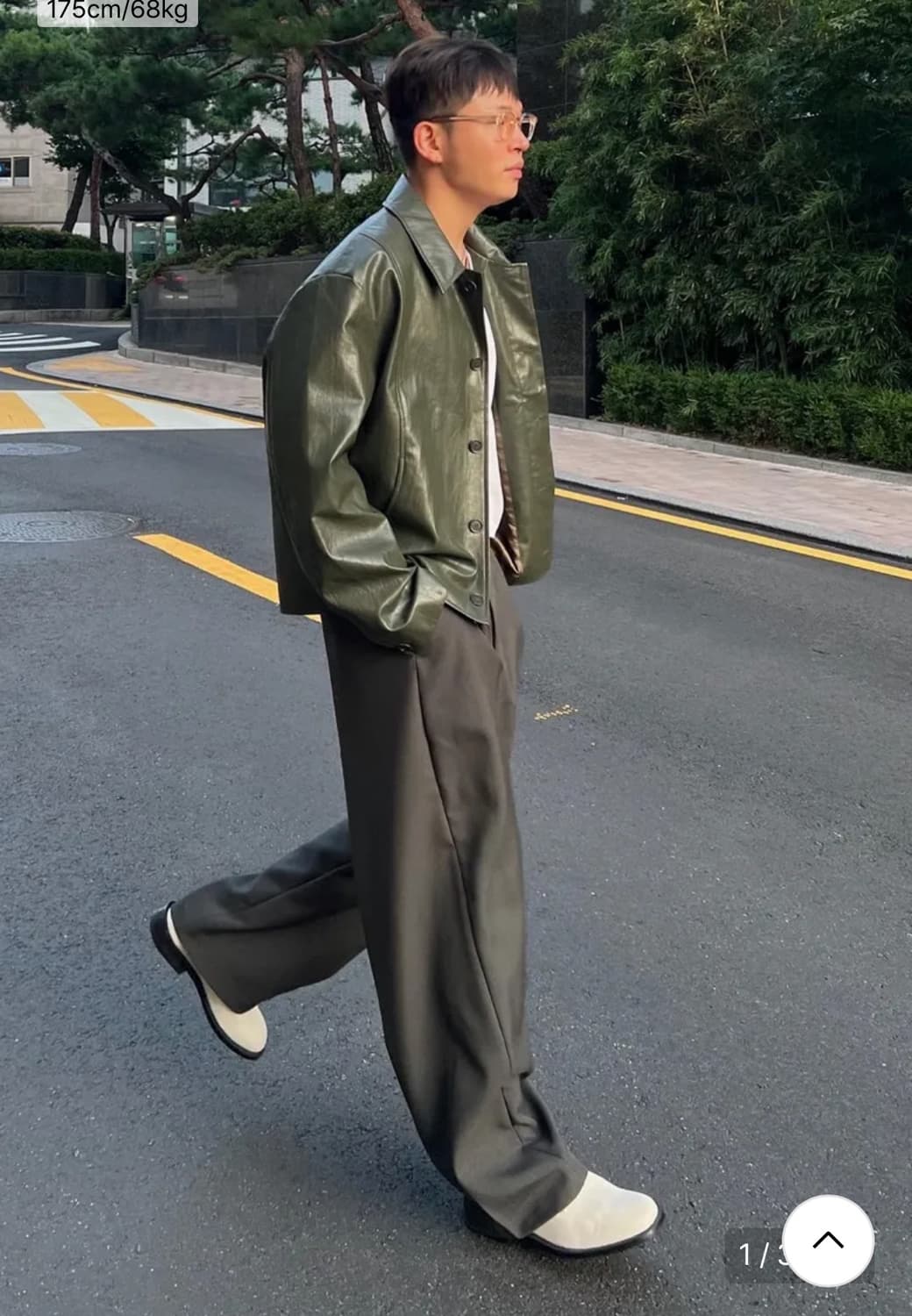 르마드 비건 레더 절개 자켓 - 딥그린 3size 상품이미지9