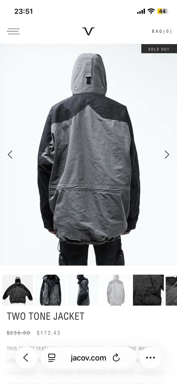 자코브 jacov 투 톤 재킷 M사이즈 상품이미지6