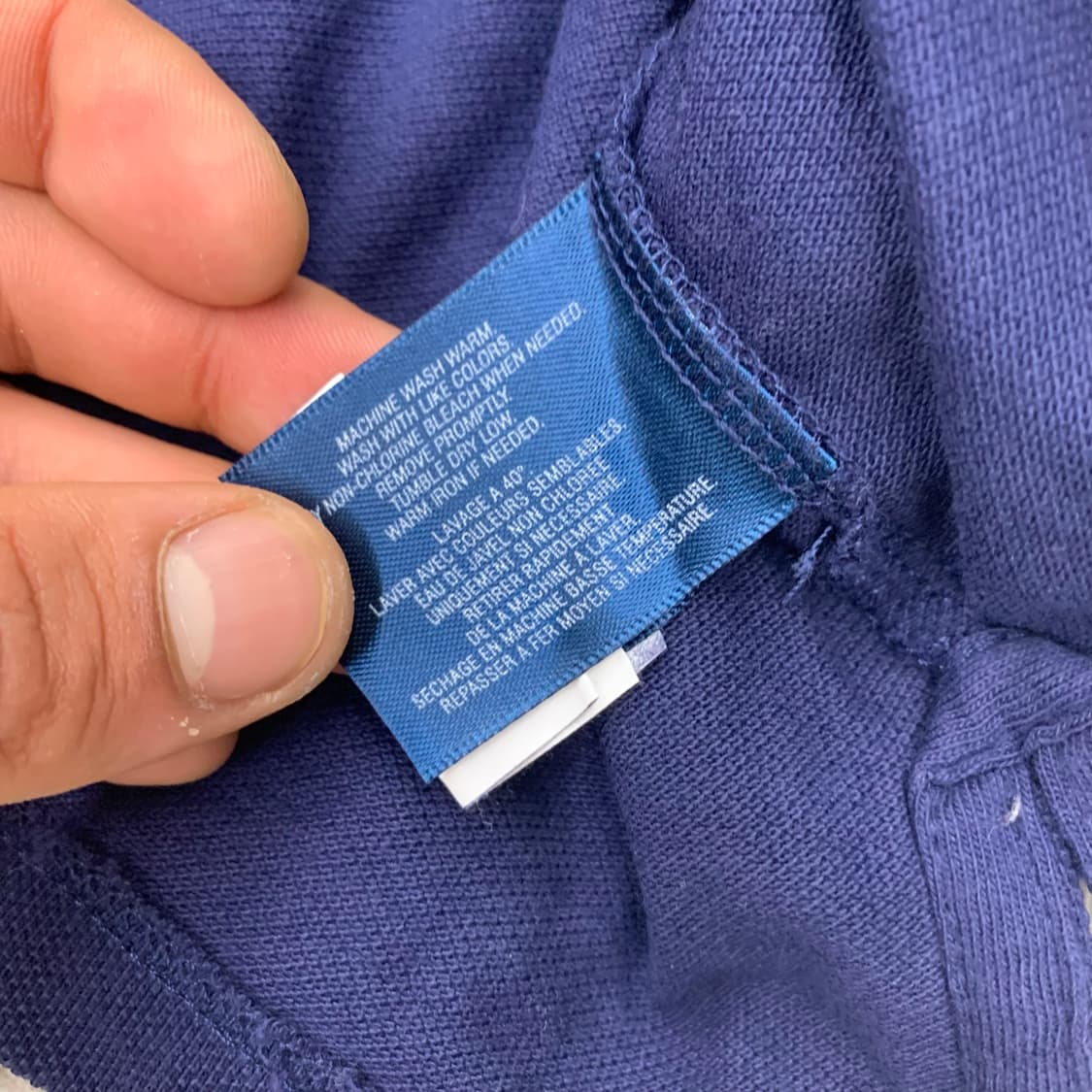 폴로 랄프로렌 딱붙핏 스키니 네이비 빅포니 PK 반팔 카라티 M 상품이미지4