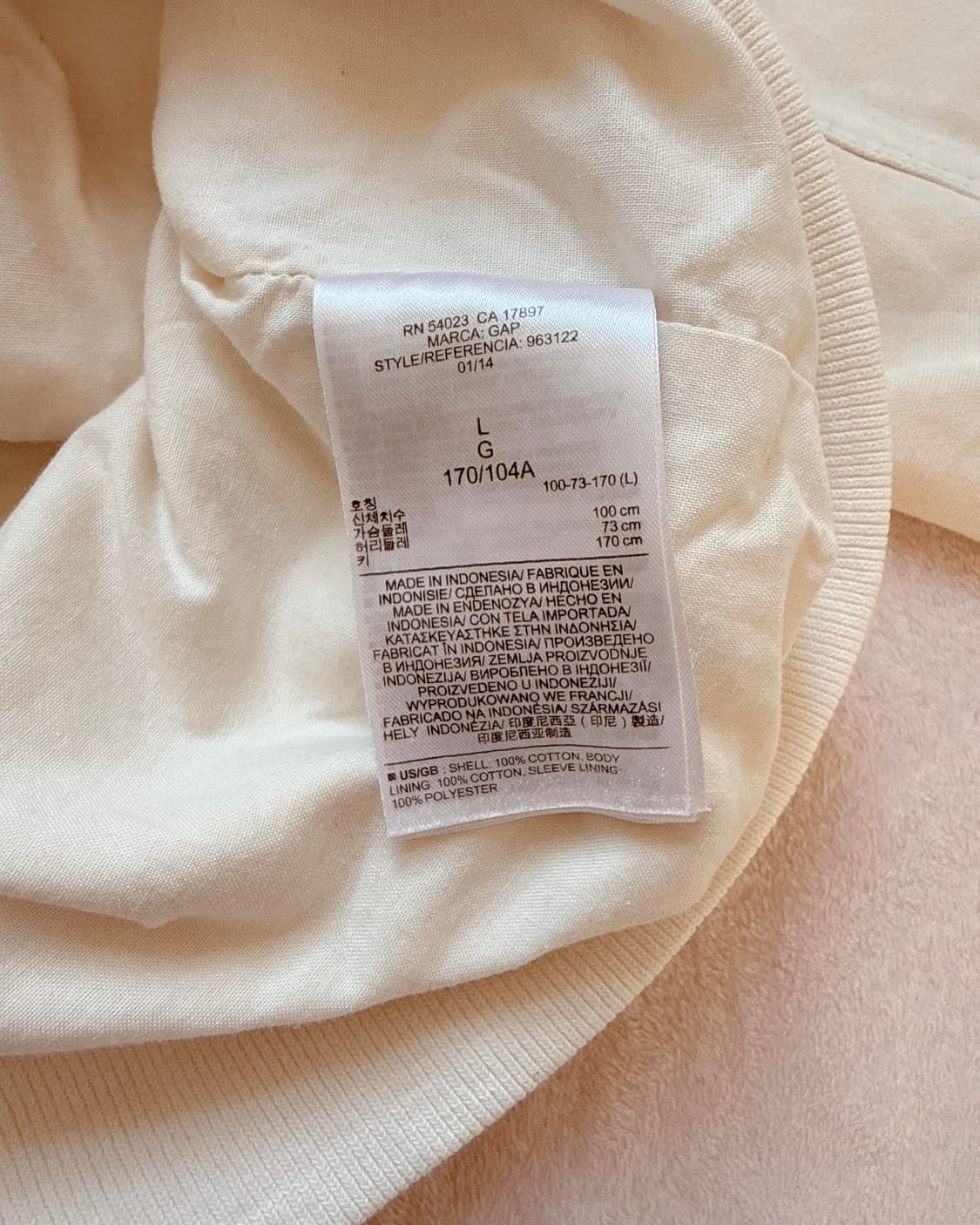 갭 코튼 크림 블루종 상품이미지8