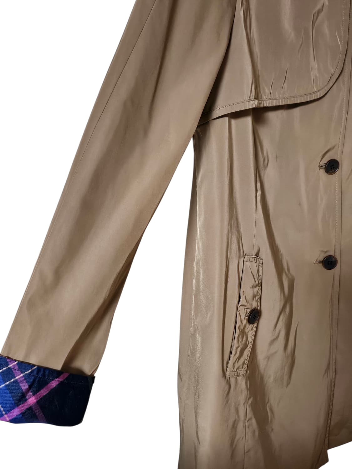 헤지스 브라운 폴리 100 싱글 여성 하프코트 55 / 상태좋음 상품이미지5