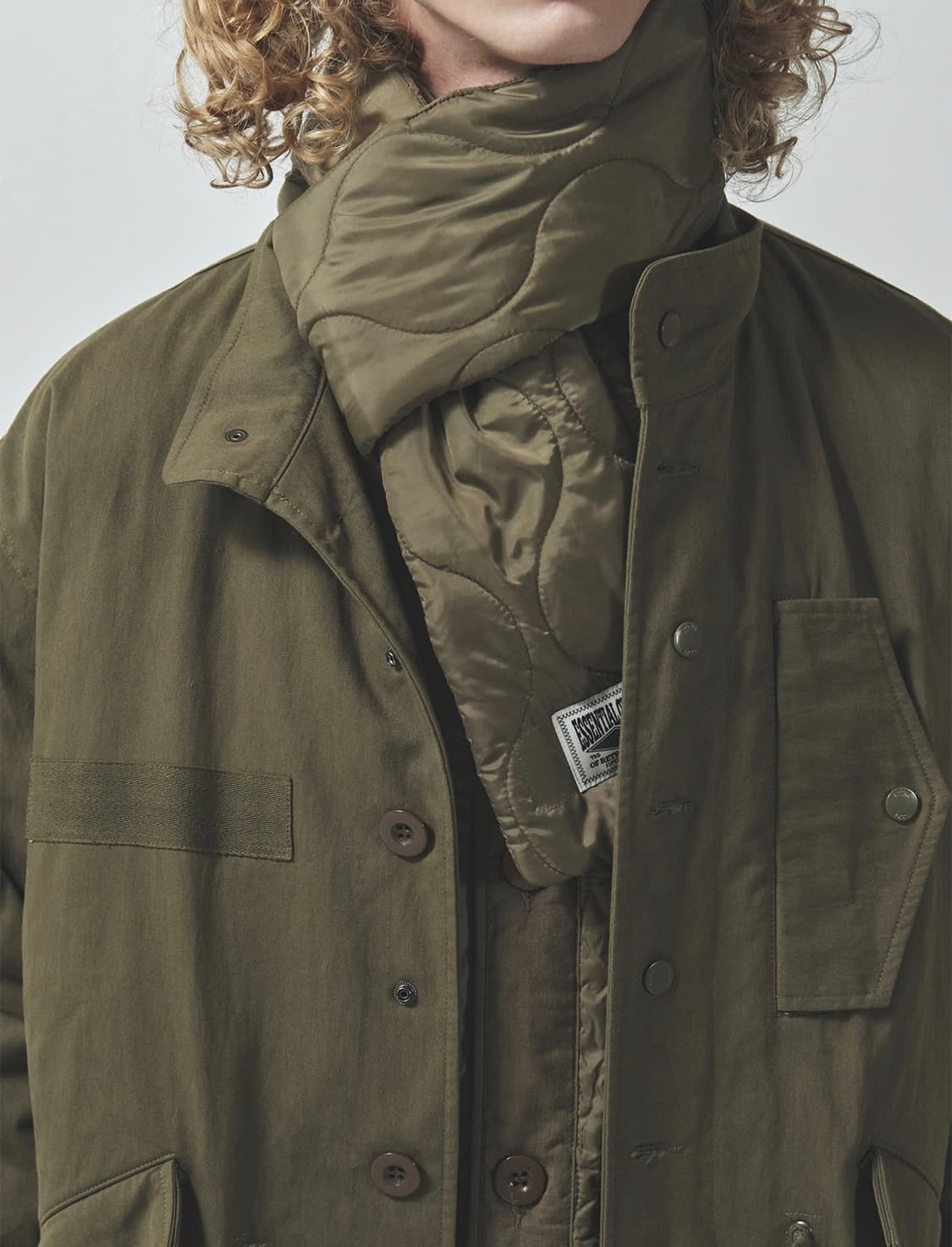 [새상품] 아웃포스트 카키 패딩 머플러/겨울남성목도리/남자스카프/여성여자 상품이미지2