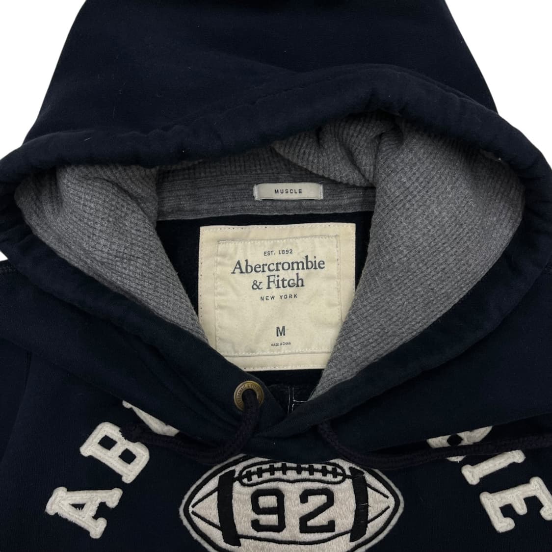 아베크롬비 럭비로고 네이비 후드 M 상품이미지5