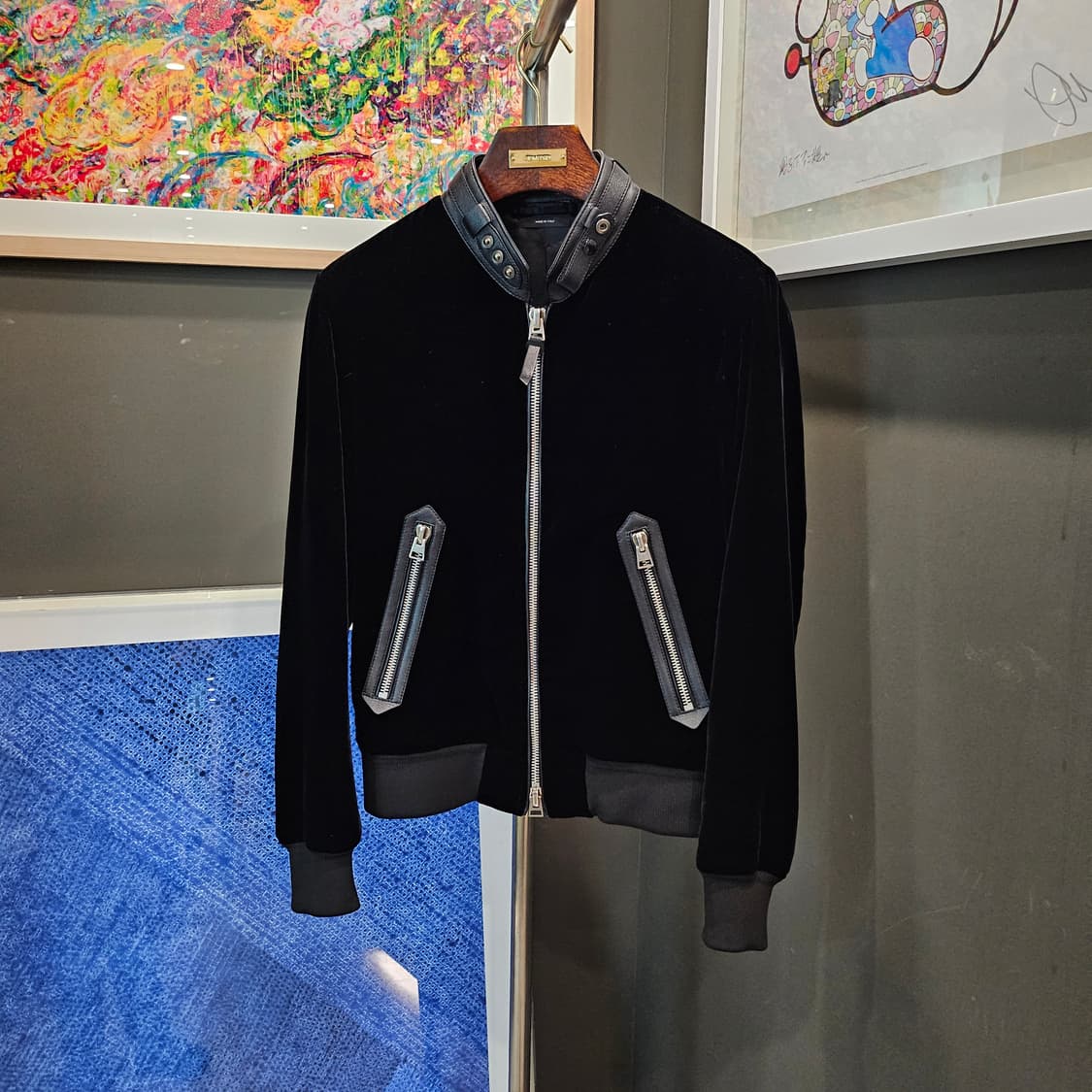 톰포드 레더 트리밍 셸 신상 봄버 자켓 상품이미지3