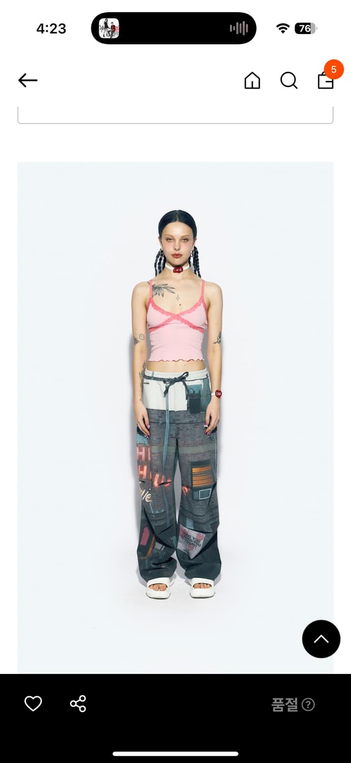 [새제품] 에즈이프캘리 CALIE CLUB PANTS GRAY 상품이미지3