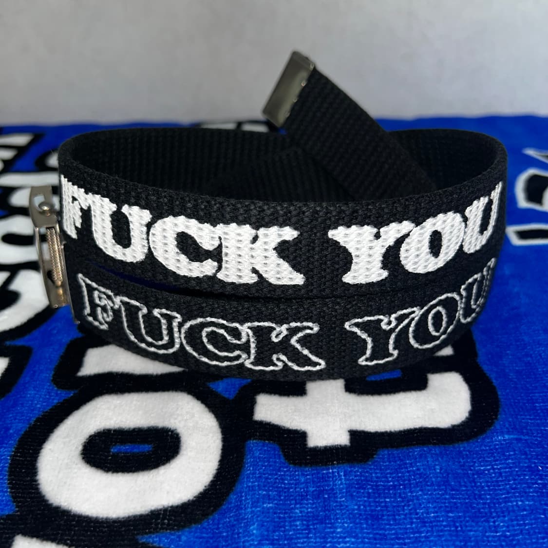 슈프림 x 히스테릭 글래머 Fuck You 벨트 블랙 L/XL 상품이미지3
