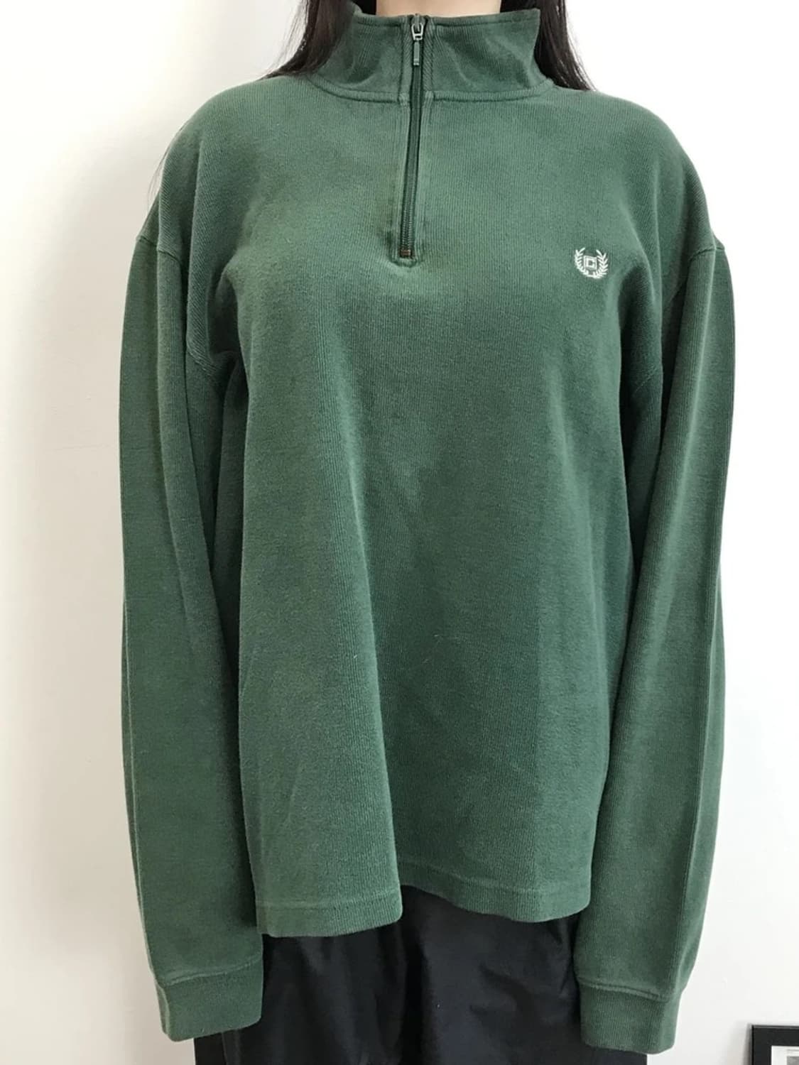 Chaps Green Quarter Zip Sweatshirt 상품이미지2