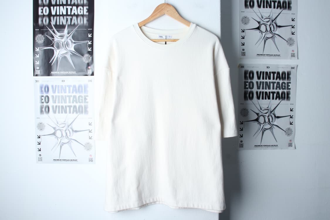 (XL-2XL) 자라 반팔 티셔츠 새상품 빅사이즈 아이보리-H31724 상품이미지2