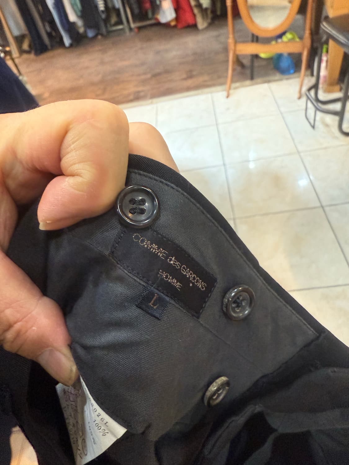 30-31 정품 꼼데가르송 옴므 바지 팝니다 상품이미지3