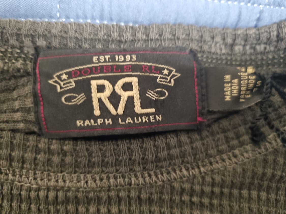 더블알엘(Rrl) 와플 크루넥 긴팔 티셔츠 블랙 상품이미지3