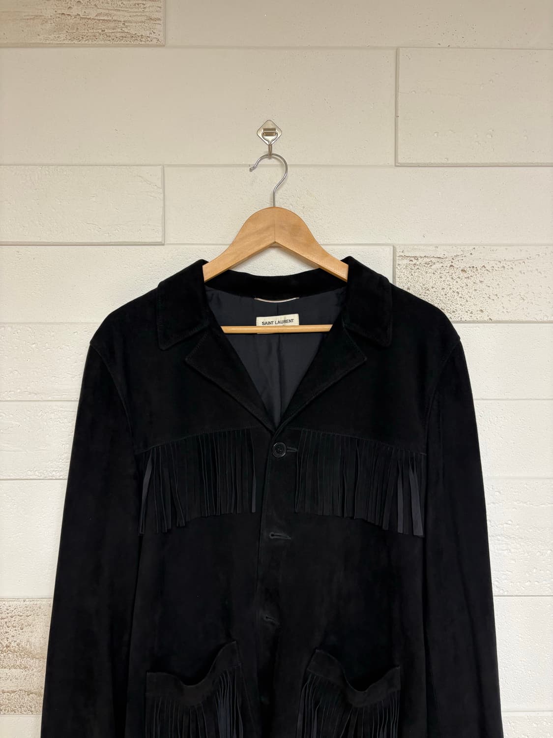 생로랑 13시즌 프린지 레더 자켓 상품이미지3