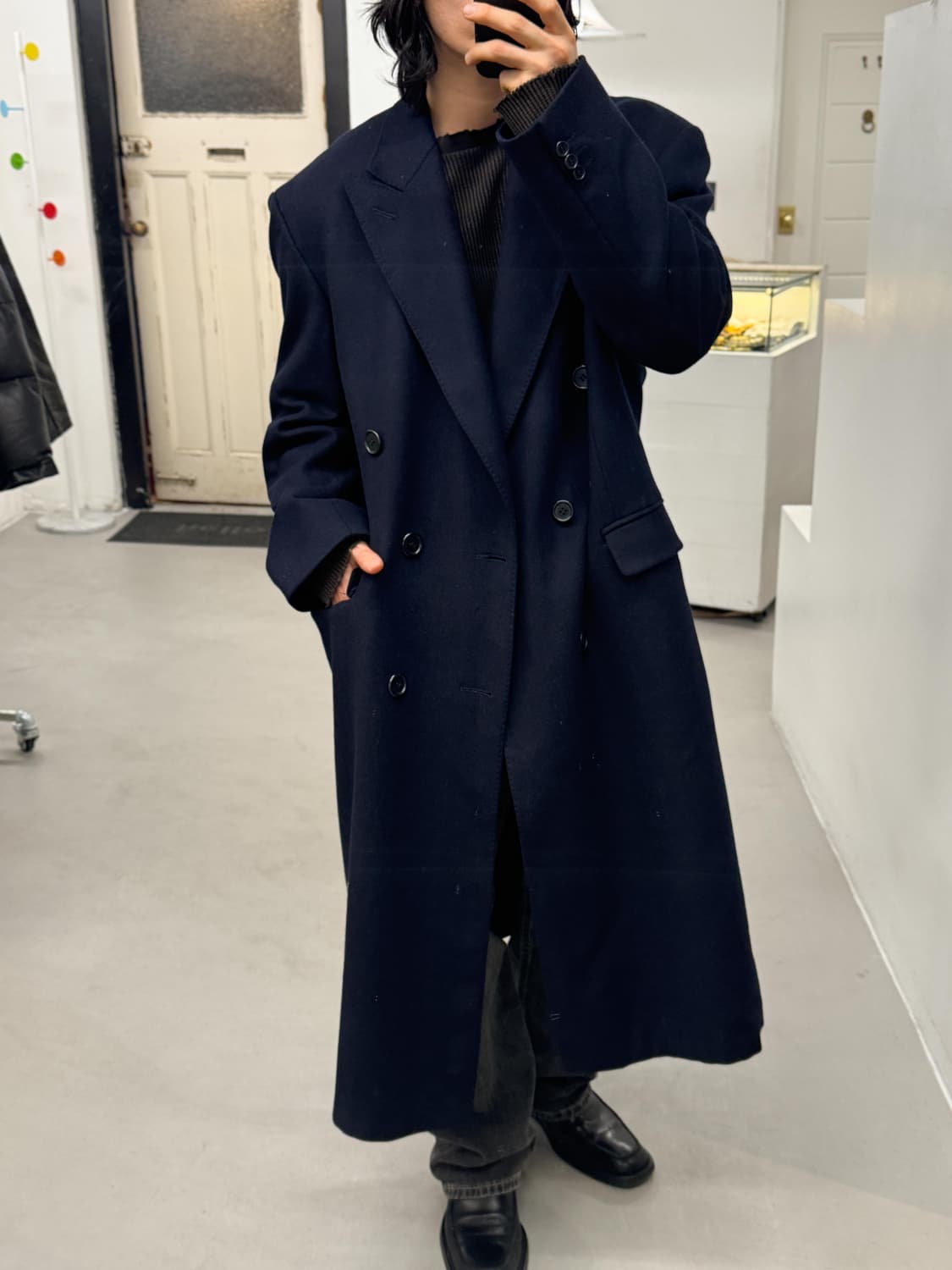 올드 버버리 더블 헤링본 코트 상품이미지8