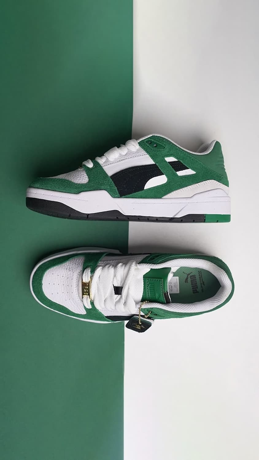 NCT 모델 푸마 슬림스트림 아카이브 화이트 스니커즈 그린 운동화 신발 상품이미지7