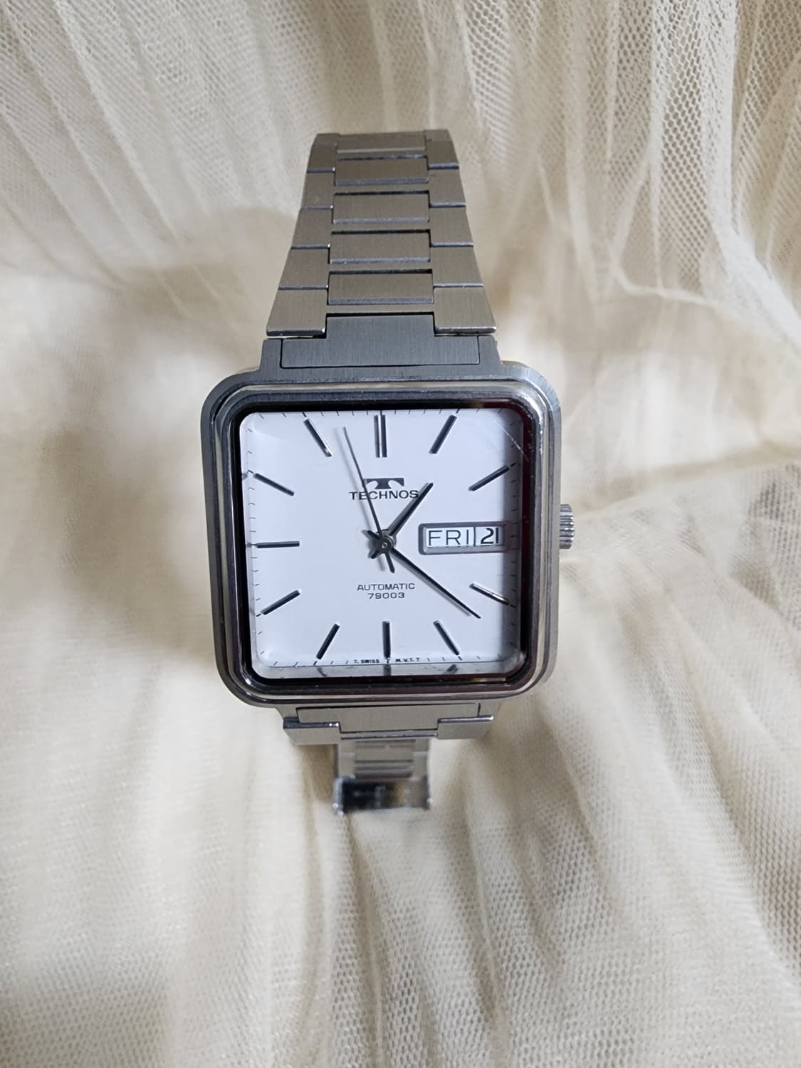 스위스 테크노스 79003 사각 오토매틱 빈티지시계 상품이미지1