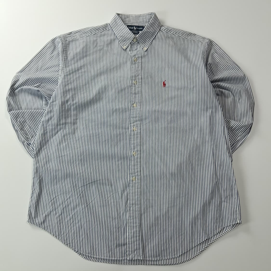 CK324 XL 폴로 90s 워시드네이비 스트라이프 셔츠 남방 상품이미지1