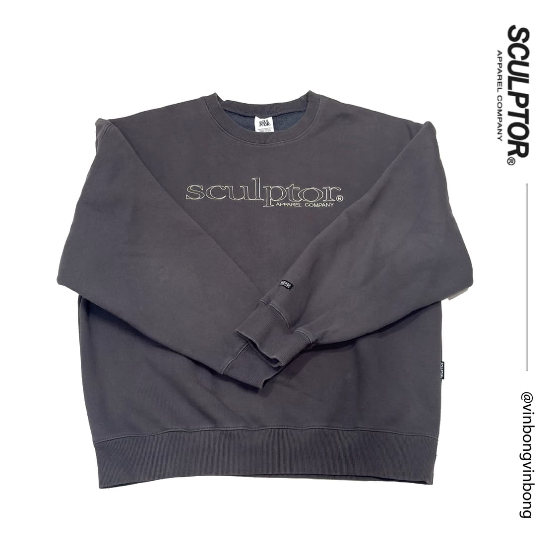 스컬프터 맨투맨 (챠콜) 상품이미지2