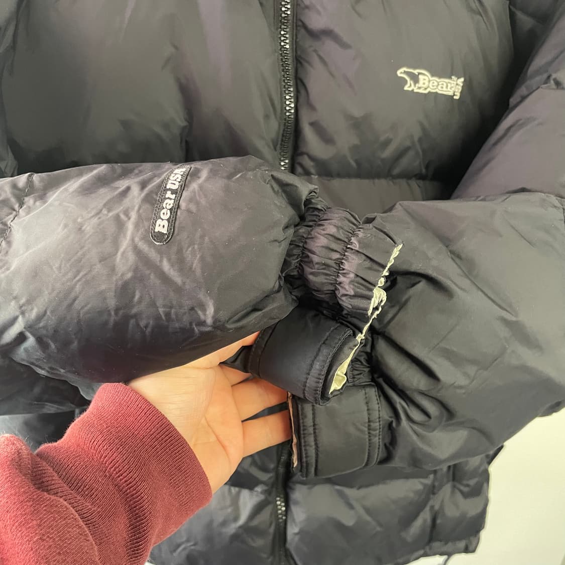 90s 베어 리버시블 패딩 눕시 상품이미지3