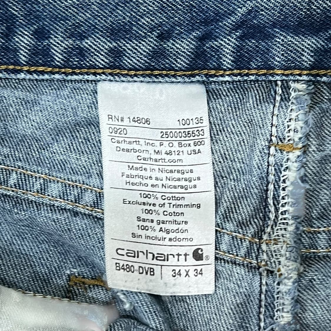칼하트 b480 데님팬츠 s08553 상품이미지9