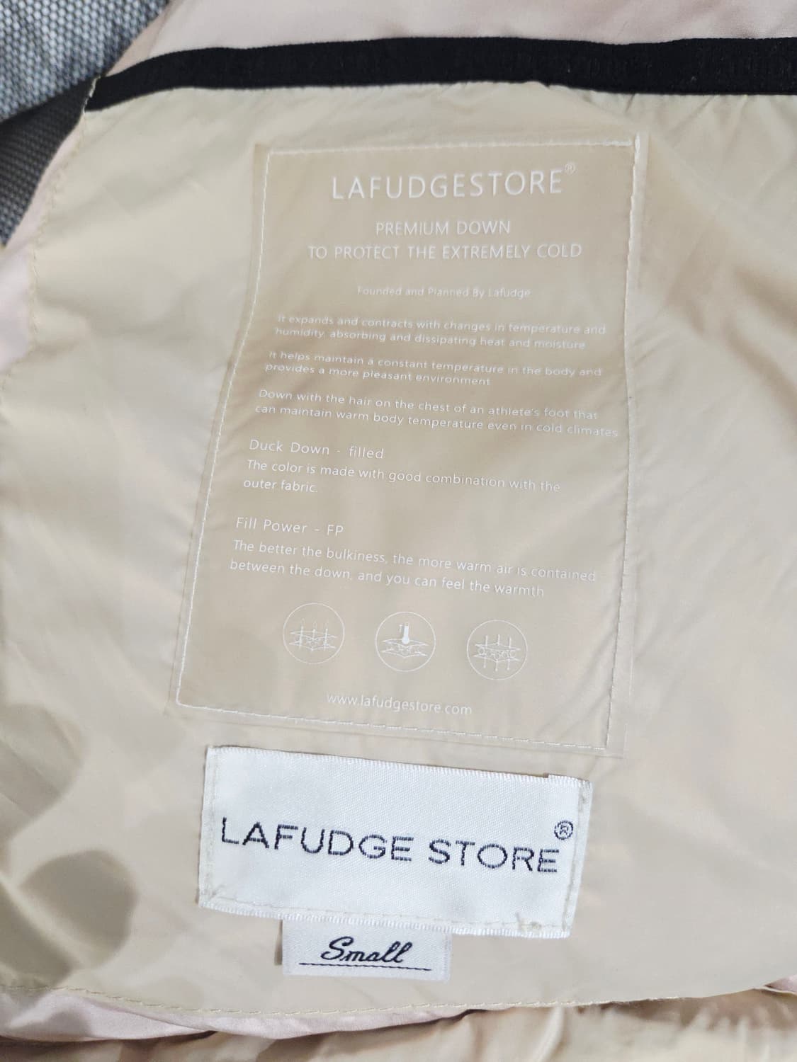 라퍼지스토어 프리미엄 덕다운 패딩 크림 상품이미지7