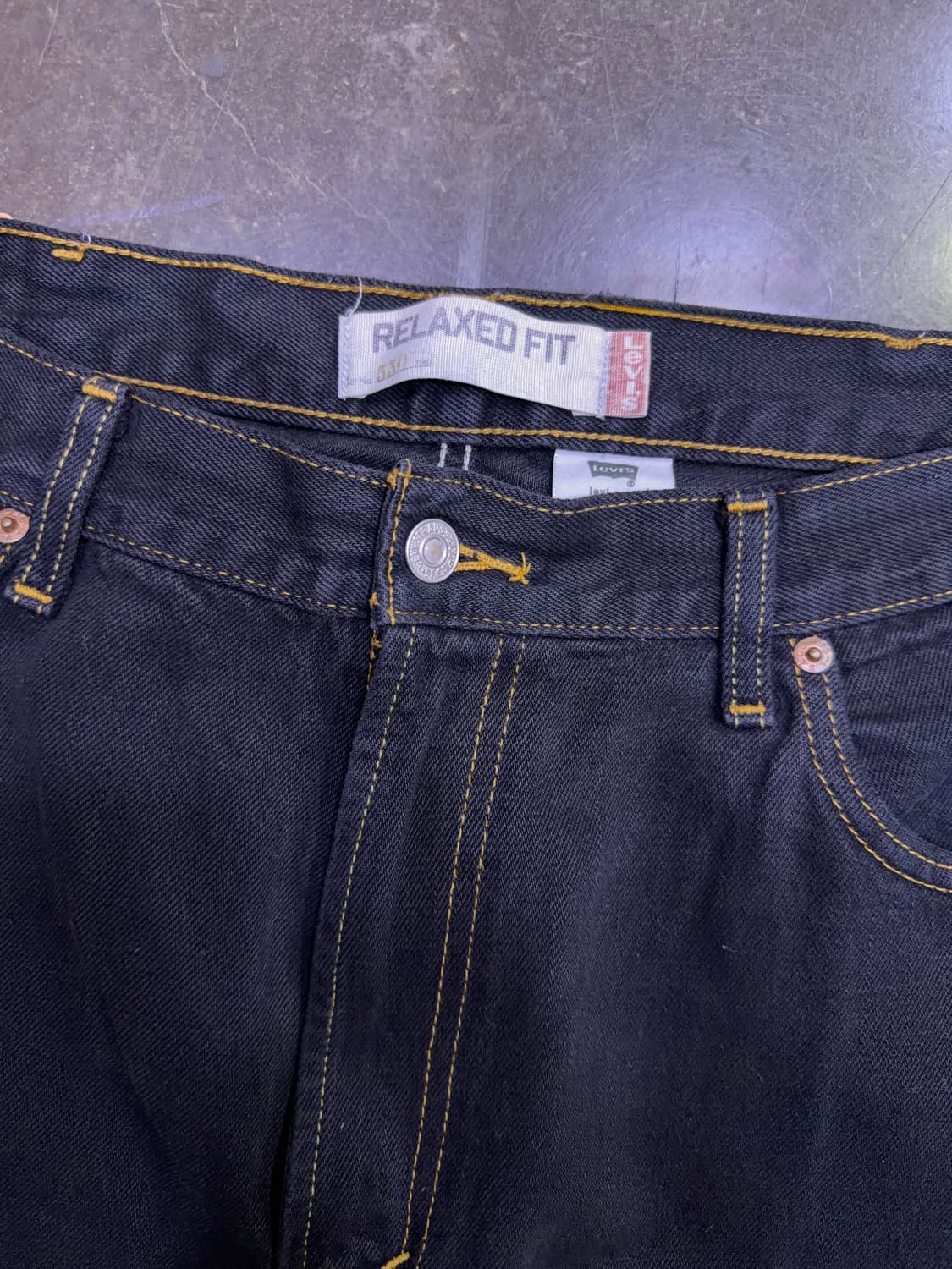 리바이스 550 레귤러 릴렉스핏 00's 블랙진 데님팬츠 38 상품이미지4